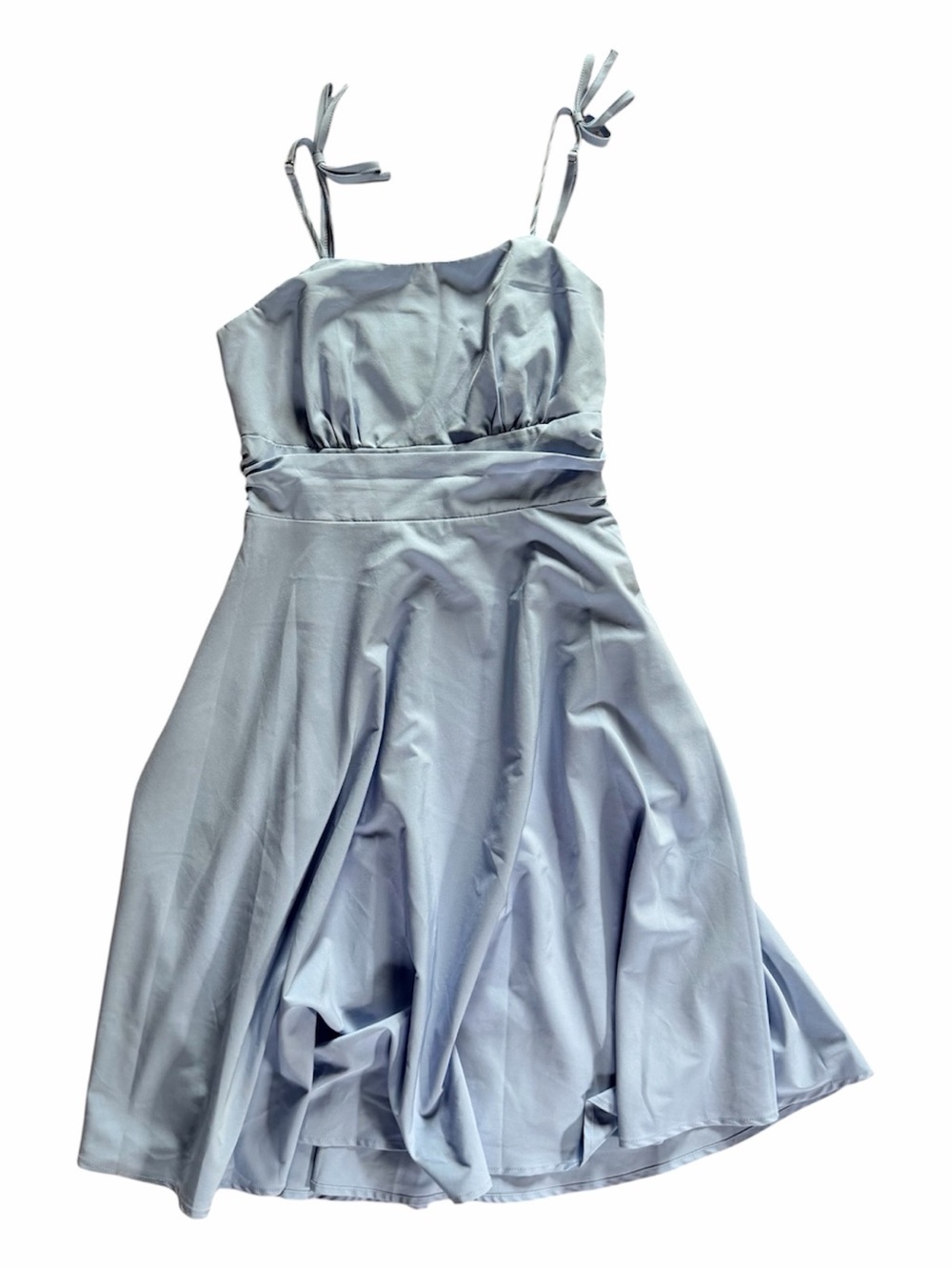 Girls Light Blue A-Line Spaghetti Strap Dress 10/12